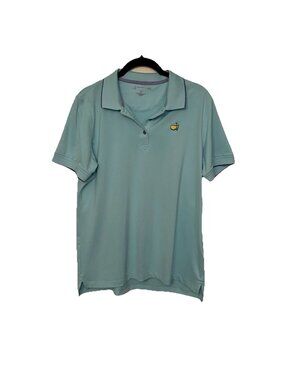 Masters Logo Womens Magnolia Lane Tech Golf Shirt Mint Green Size Large